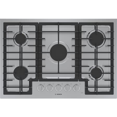 Bosch 500 Series 30 Inch Wide 5 Burner Natural Gas Cooktop with FlameSafe Thermocouple and OptiSim Burner Stainless Steel
