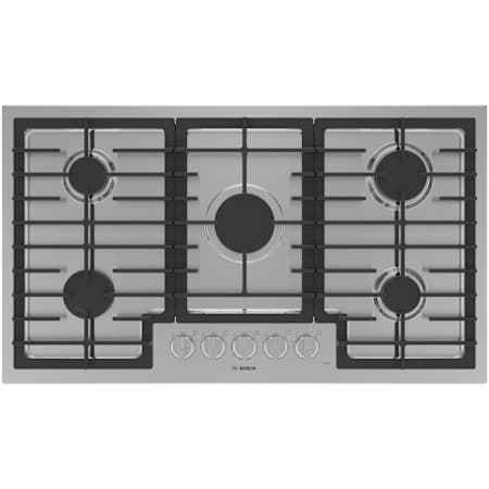 Bosch 500 Series 36 Inch Wide 5 Burner Natural Gas Cooktop with OptiSim Burner and FlameSafe Thermocouple Stainless Steel