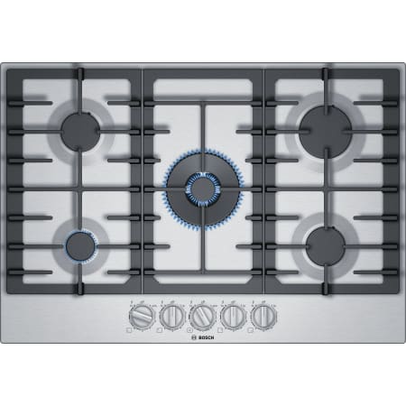 Bosch 800 Series 30 Inch Wide 5 Burner Gas Cooktop with FlameSelect® Stainless Steel