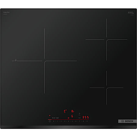 Bosch 24 Inch Wide 3 Burner Electric Cooktop with AutoChef and SpeedBoost Black