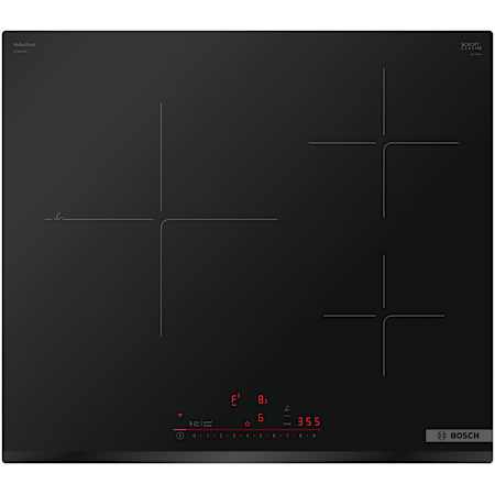 Bosch 800 Series 24 Inch Wide 3 Burner Electric Induction Cooktop with AutoChef and SpeedBoost Black