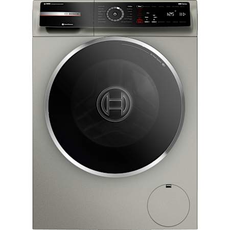 Bosch 800 Series 24 Inch Wide 2.4 Cu. Ft. Energy Star Certified Front Loading Washing Machine Pearl Steel