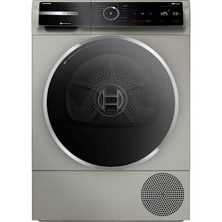 Bosch 800 Series 24 Inch Wide 4 Cu. Ft. Energy Star Certified Electric Dryer Pearl Steel