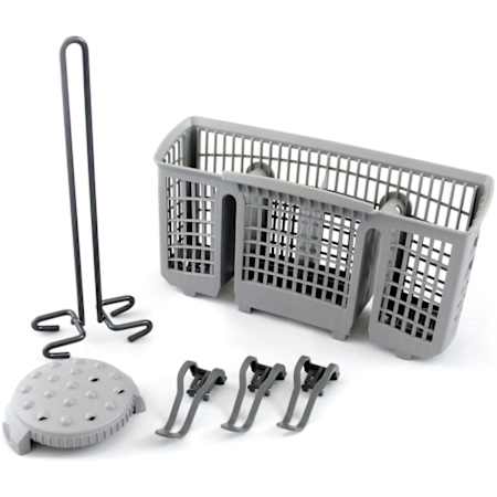 Bosch Dishwasher Accessory Kit with Extra Tall Item Sprinkler, Vase Holder, Plastic Item Clips, and Small Item Basket na
