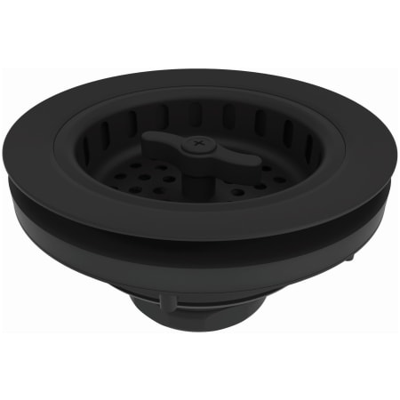 Brasstech Large Solid Brass Wing Nut Locking Style Basket Strainer Flat Black