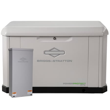 Briggs And Stratton PowerProtect Series 18kW (120 / 240V) Single-Phase Air Cooled Multi-Fuel Standby Generator with 200a Automatic Transfer Switch N/A
