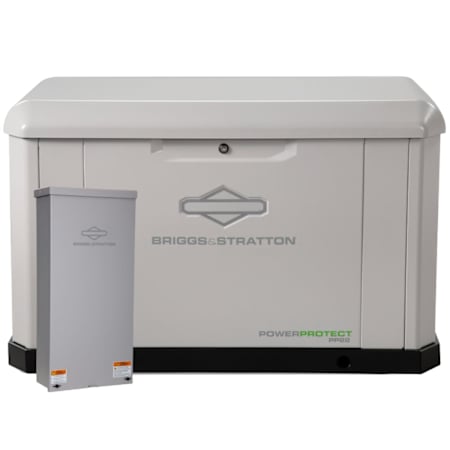 Briggs And Stratton PowerProtect Series 22kW (120 / 240V) Single-Phase Air Cooled Multi-Fuel Standby Aluminum Generator with 200a Automatic Transfer Switch N/A