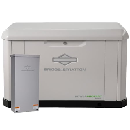 Briggs And Stratton PowerProtect Series 26 / 24kW (120 / 240V) Single-Phase Air Cooled Multi-Fuel Standby Generator with 200a Automatic Transfer Switch N/A