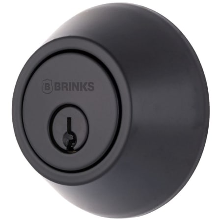 Brinks Raleigh Single Cylinder Keyed Entry Deadbolt from the Transitional Collection Matte Black