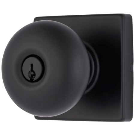 Brinks Mendocino Knob Set with Square Rose from the Contemporary Collection Matte Black