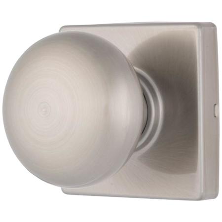 Brinks Mendocino Passage Door Knob Set with Square Rose from the Contemporary Collection Satin Nickel