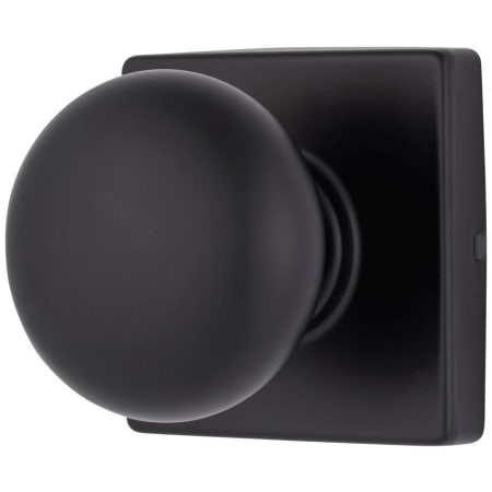 Brinks Mendocino Passage Door Knob Set with Square Rose from the Contemporary Collection Matte Black