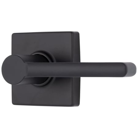 Brinks Mendocino Passage Door Lever Set with Square Rose from the Contemporary Collection Matte Black