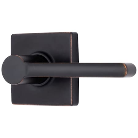 Brinks Mendocino Passage Door Lever Set with Square Rose from the Contemporary Collection Tuscan Bronze