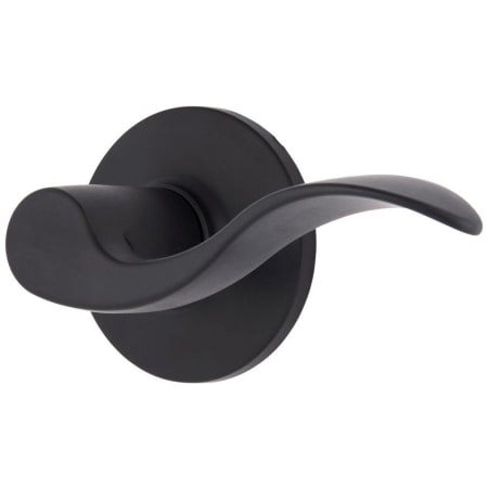 Brinks Raleigh Passage Door Lever Set with Round Rose from the Transitional Collection Matte Black