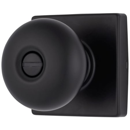 Brinks Mendocino Privacy Door Knob Set with Square Rose from the Contemporary Collection Matte Black