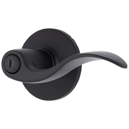Brinks Raleigh Privacy Door Lever Set with Round Rose from the Transitional Collection Matte Black