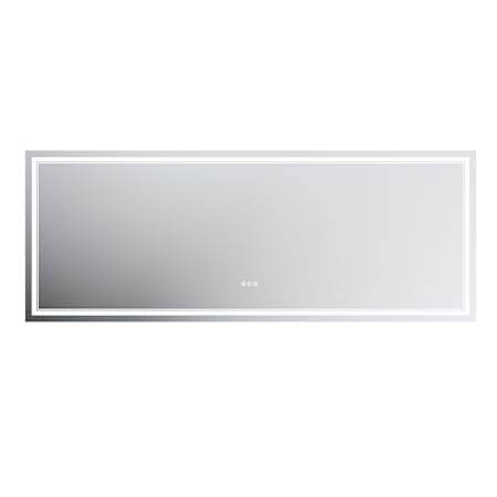 Brio Lighting GlareGuard 31-7/8"W x 83-7/8"H Rectangular Flat Framed Wall Mounted Bathroom Mirror with Lighting Mirror