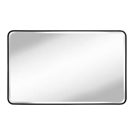 Brio Lighting Brio Reflections 24"W x 40"H Rectangular Beveled Aluminum Framed Wall Mounted Bathroom Mirror Black