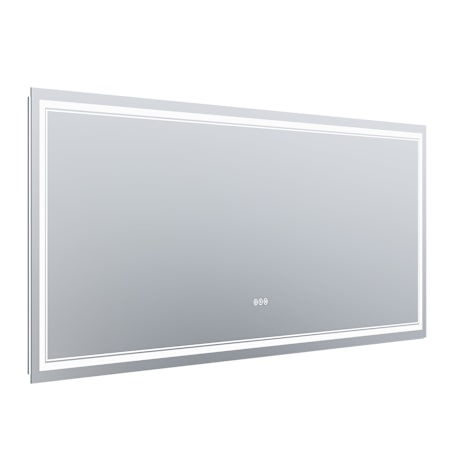 Brio Lighting GlareGuard 40"W x 83-7/8"H Rectangular Flat Framed Wall Mounted Bathroom Mirror with Lighting Mirror