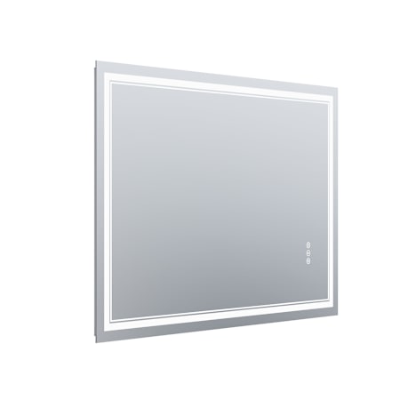 Brio Lighting GlareGuard 31-7/8"W x 47-7/8"H Rectangular Flat Framed Wall Mounted Bathroom Mirror with Lighting Mirror