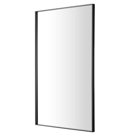 Brio Lighting Brio Reflections 24"W x 36"H Rectangular Flat Aluminum Framed Wall Mounted Bathroom Mirror Black
