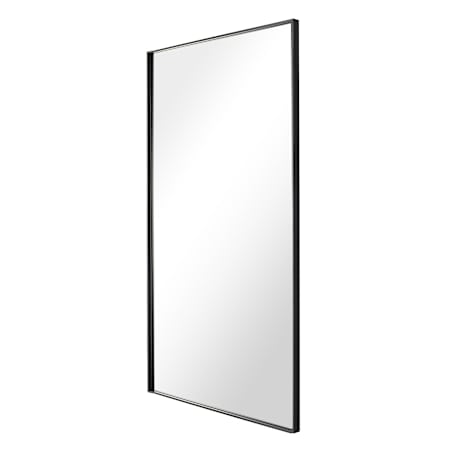 Brio Lighting Brio Reflections 30"W x 60"H Rectangular Flat Aluminum Framed Wall Mounted Bathroom Mirror Black