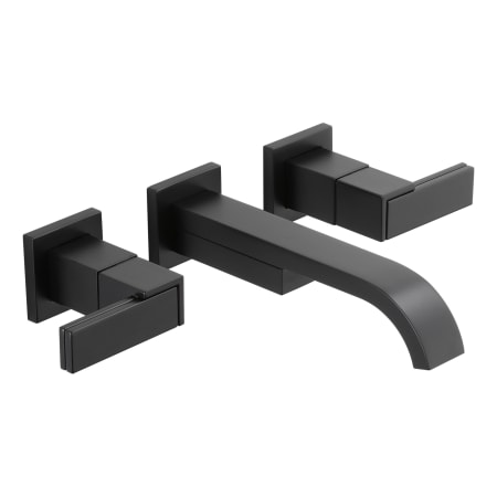 Brizo Siderna Wall Mounted Bathroom Faucet Less Handles and Drain Assembly - Limited Lifetime Warranty Matte Black
