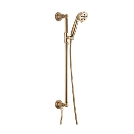 Brizo Rook 1.75 GPM Multi Function Hand Shower Package - Includes Slide Bar, Hose, and Wall Supply Luxe Gold