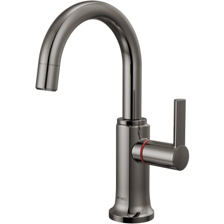Brizo Kintsu 1 GPM Hot Water Dispenser with Arc Spout - Less Tank Brilliance Black Onyx
