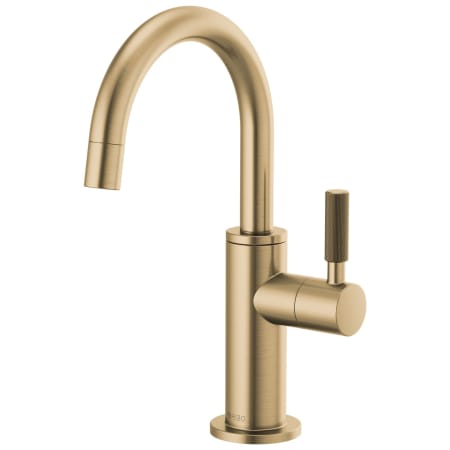 Brizo Litze 1.5 GPM Cold Only Water Dispenser Beverage Faucet with Arc Spout - RO Compatible Luxe Gold