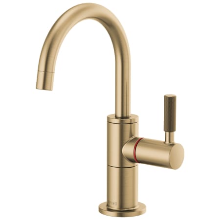 Brizo Litze 1.0 GPM Single Hole Instant Hot Faucet Water Dispenser with Arc Spout - Less Tank Luxe Gold