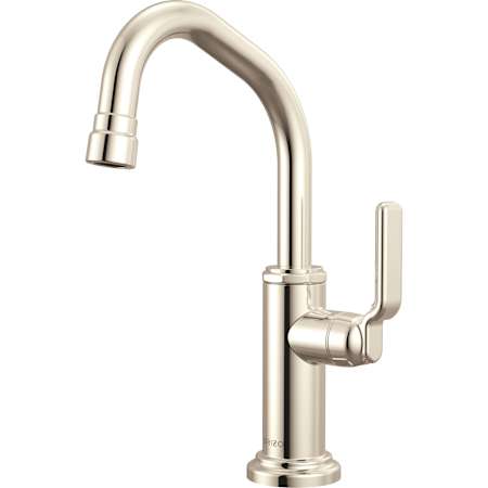 Brizo Faircroft 1.5 GPM Cold Water Dispenser Beverage Faucet with Angled Spout and Industrial Lever Handle Brilliance Polished Nickel