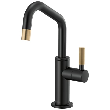 Brizo Litze 1.5 GPM Cold Only Water Dispenser Beverage Faucet with Angled Spout - RO Compatible Matte Black / Luxe Gold