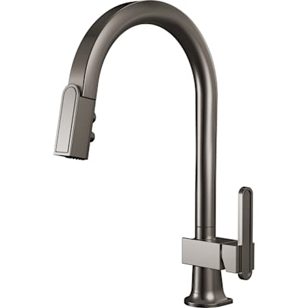 Brizo Frank Lloyd Wright 1.8 GPM Single Hole Pull Down Kitchen Faucet with Arc Spout - Less Handle Brilliance Black Onyx
