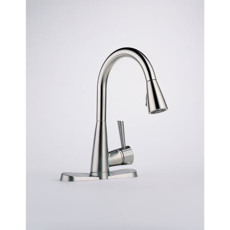 Installed Faucet with Escutcheon in Chrome