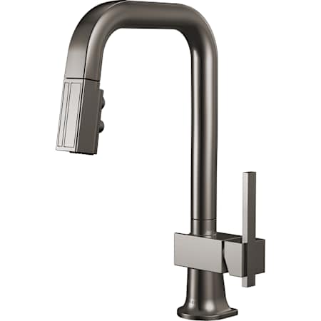 Brizo Frank Lloyd Wright 1.8 GPM Single Hole Pull Down Prep Kitchen Faucet with Square Spout - Less Handle Brilliance Black Onyx