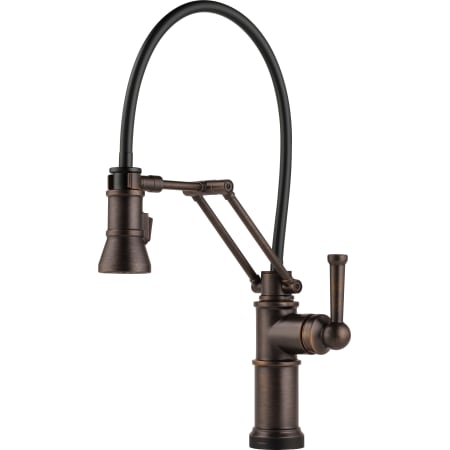 Brizo Artesso Pull-Down Kitchen Faucet with Dual Jointed Articulating Arm, Magnetic Docking Spray Head and On/Off Touch Activation Venetian Bronze