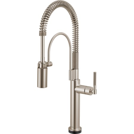 Brizo Litze 1.8 GPM Semi-Professional Kitchen Faucet with On/Off Touch Activation, Two-function Spray Wand and Knurled Handle Brilliance Stainless