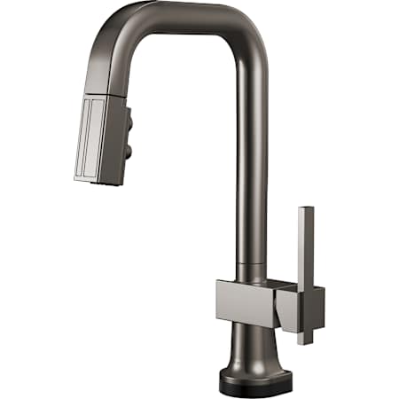 Brizo Frank Lloyd Wright 1.8 GPM Single Hole Smart Touch Pull Down Prep Kitchen Faucet with Square Spout - Less Handle Brilliance Black Onyx