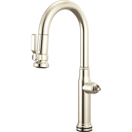 Brizo Faircroft 1.8 GPM Single Hole Pull Down Bar Faucet with SmartTouch and Arc Spout - Less Handle Brilliance Polished Nickel