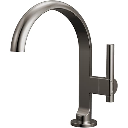 Brizo Roccesco 1.2 GPM Single Hole Bathroom Faucet Less Drain Assembly Brilliance Black Onyx