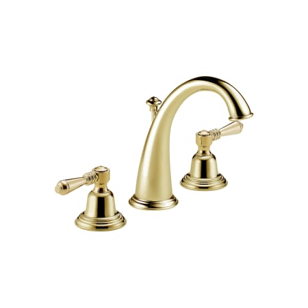 Brizo-6520LF-LHP-Faucet in Brilliance Brass with Lever Handles