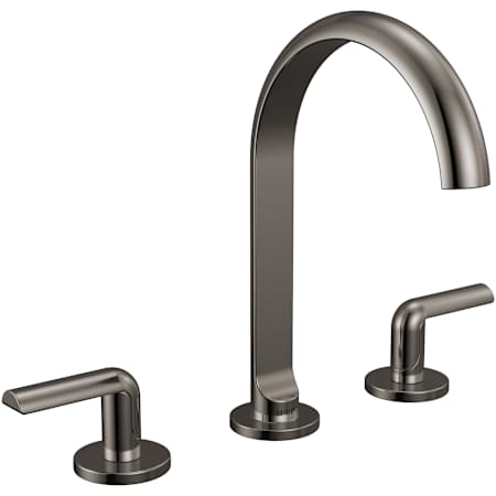 Brizo Roccesco 1.2 GPM Widespread Bathroom Faucet Less Handles and Drain Assembly Brilliance Black Onyx