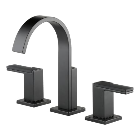 Brizo Siderna 1.2 GPM Widespread Bathroom Faucet with Pop-Up Drain Assembly Less Handles - Limited Lifetime Warranty Matte Black