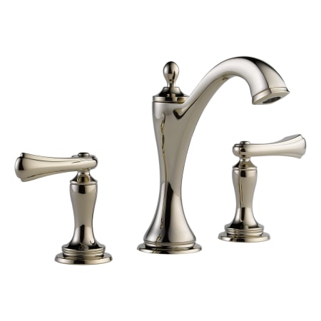 Brizo Charlotte Widespread Bathroom Faucet with Pop-Up Drain Assembly Less Handles - Limited Lifetime Warranty Brilliance Polished Nickel