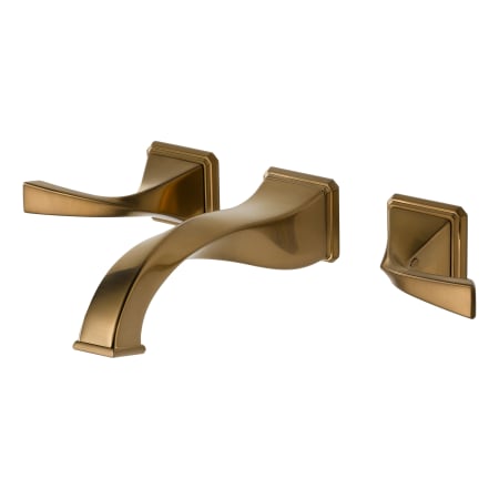 Brizo Virage 1.5 GPM Wall Mounted Widespread Bathroom Faucet with Grid Drain - Limited Lifetime Warranty Brilliance Brushed Bronze