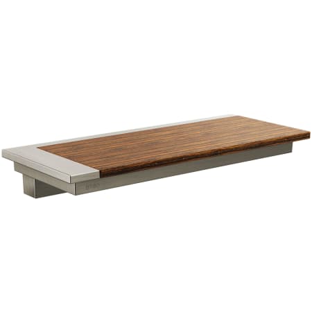 Brizo Frank Lloyd Wright Wall Mount 12" Bathroom Shelf Luxe Nickel / Teak Wood