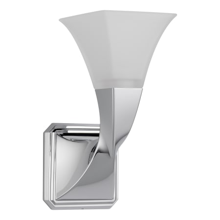 Brizo Virage 11" Single Light Up Lighting Wall Sconce with Square Fluted Glass Diffuser Chrome