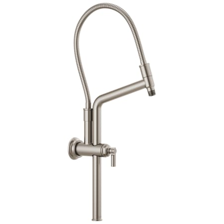 Brizo Essential 10 7/16" Classic Slide Bar Shower Arm And Flange Brilliance Brushed Nickel
